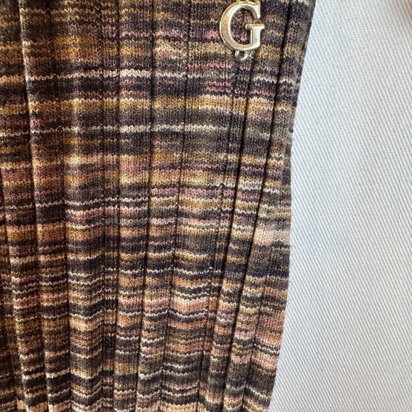 GUESS Cinched Front Anika Multicolor Striped 
Ribbed skirt - Picture 2 of 6